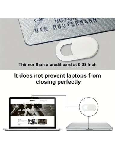 Cubierta Deslizante de Cámara Genérico - 4 Piezas para Laptop y Móvil