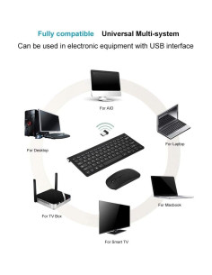 Combo Teclado y Ratón Inalámbrico Impermeable CiCiglow 2