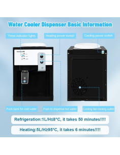 Dispensador de Agua Caliente y Fría Bazargame 18.9L Carga Superior 2