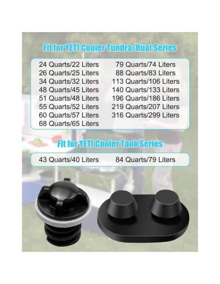 2 Tapones de Drenaje y 4 Pies para Cooler MQLPXI Compatibles