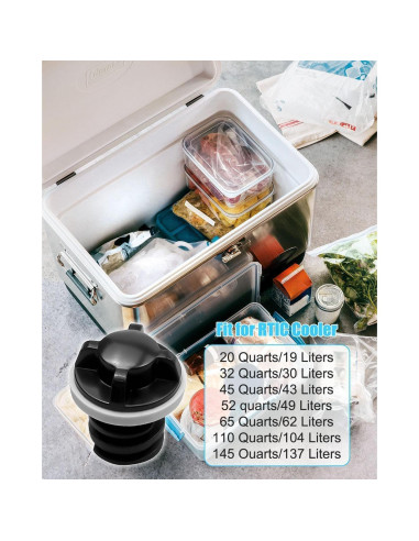 2 Tapones de Drenaje y 4 Pies para Cooler MQLPXI Compatibles