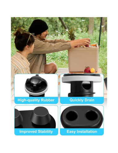 2 Tapones de Drenaje y 4 Pies para Cooler MQLPXI Compatibles