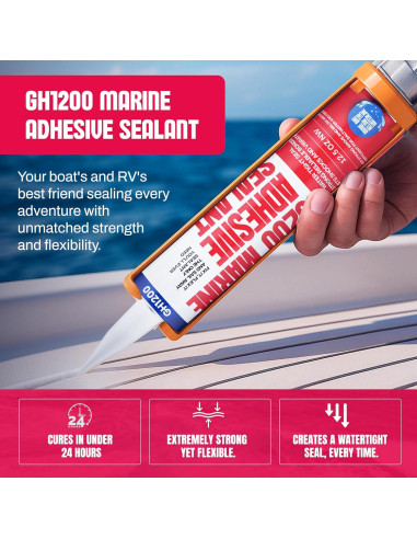 Sellador Marino GH1200 Blanco 354.88 g - Impermeable y UV