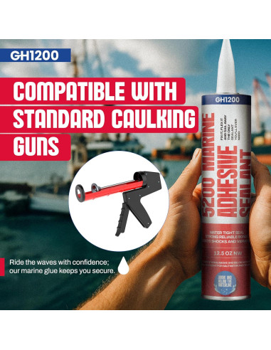 Sellador Marino GH1200 Blanco 354.88 g - Impermeable y UV