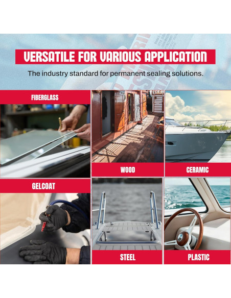 Sellador Marino GH1200 Blanco 354.88 g - Impermeable y UV