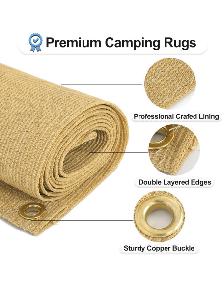 Alfombra Exterior OutdoorLines 1.22 x 1.83 m Arena Resistente UV