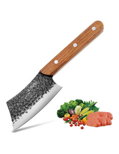 Cuchillo Mini Cleaver Kitory 12.7 cm Acero Inoxidable Negro