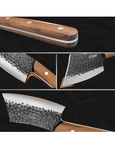 Cuchillo Mini Cleaver Kitory 12.7 cm Acero Inoxidable Negro 2