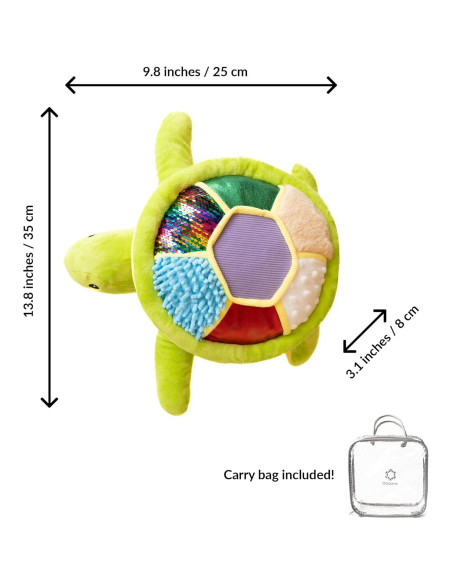 Tortuga Sensorial de Peluche Odoxia 35x25 cm Antiestrés