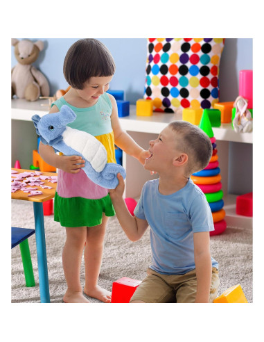 DolliBu Caballito de Mar Azul Peluche Suave 30 cm