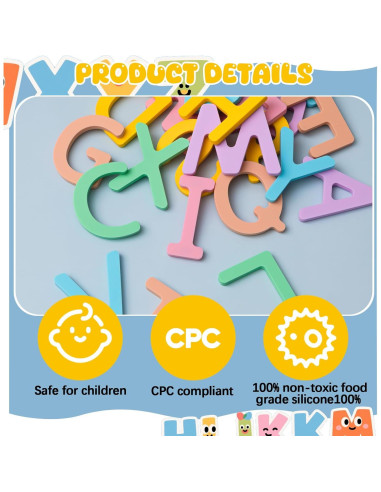 Kit de Letras Magnéticas Educativas VioraWhite 26 Piezas