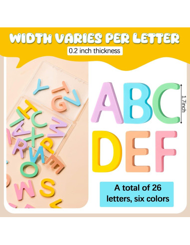 Kit de Letras Magnéticas Educativas VioraWhite 26 Piezas