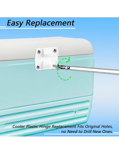 Juego de Bisagras de Plástico OXDFK para Enfriadores Coleman