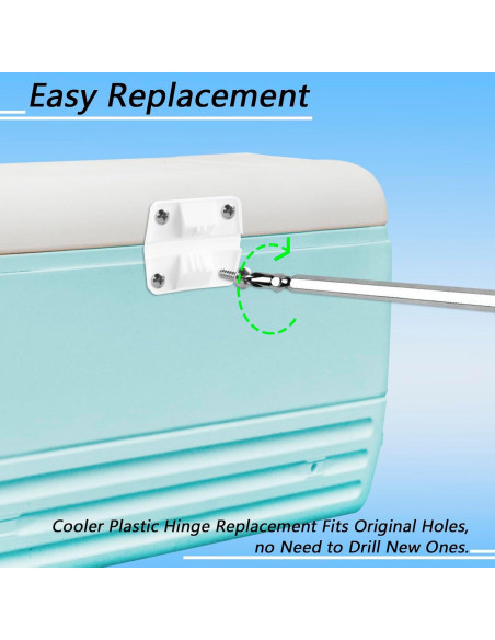 Juego de Bisagras de Plástico OXDFK para Enfriadores Coleman