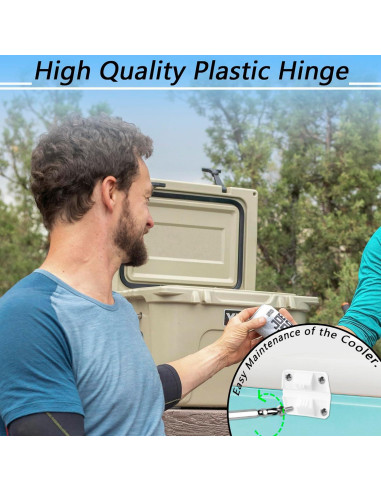 Juego de Bisagras de Plástico OXDFK para Enfriadores Coleman