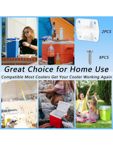 Juego de Bisagras de Plástico OXDFK para Enfriadores Coleman