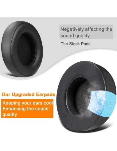 Almohadillas de Gel Refrigerante SOULWIT para Auriculares Corsair Virtuoso RGB Wireless XT SE - Negro