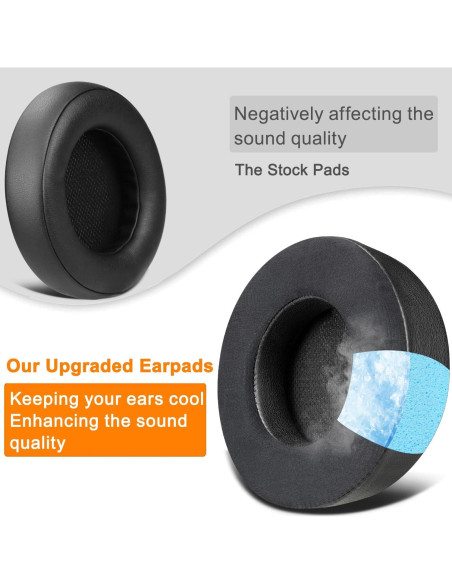 Almohadillas de Gel Refrigerante SOULWIT para Auriculares Corsair Virtuoso RGB Wireless XT SE - Negro