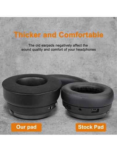 Almohadillas de Gel Refrigerante SOULWIT para Auriculares Corsair Virtuoso RGB Wireless XT SE - Negro