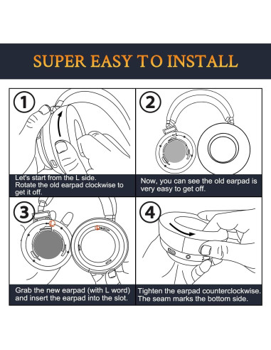 Almohadillas de Gel Refrigerante SOULWIT para Auriculares Corsair Virtuoso RGB Wireless XT SE - Negro