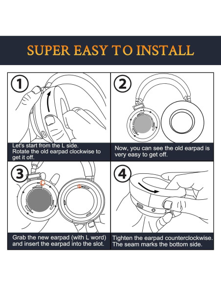 Almohadillas de Gel Refrigerante SOULWIT para Auriculares Corsair Virtuoso RGB Wireless XT SE - Negro