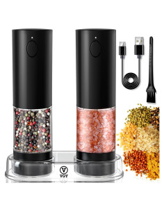 Juego de Molinillos Eléctricos de Sal y Pimienta VGY 95ml