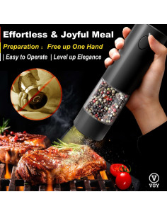 Juego de Molinillos Eléctricos de Sal y Pimienta VGY 95ml 2