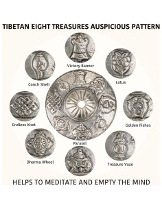 Címbalos Tingsha ZenBless 2.6" Bronce Blanco para Meditación 2