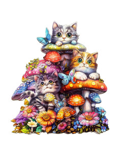 Rompecabezas de Madera Lovpippi 90 Piezas Familia de Gatos