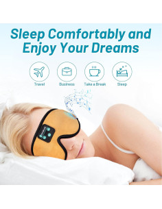 Auriculares Bluetooth Boodlab con máscara 3D para dormir 2