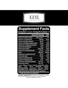 Suplemento Ocular Kaya Naturals 800 mg Luteína y Zeaxantina 30 Cápsulas 2