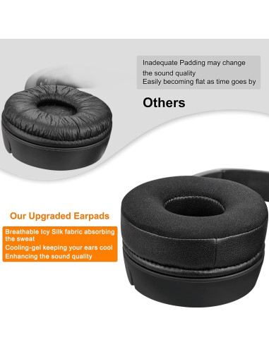 Almohadillas de Gel Refrigerante SOULWIT para JBL Tune y JR - Negro