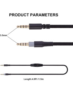 Cable de Audio 3.5mm Hizsoaor para Auriculares HyperX Cloud 2