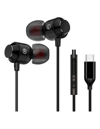 Auriculares USB C XHTUS T2403 In Ear con Micrófono y Control