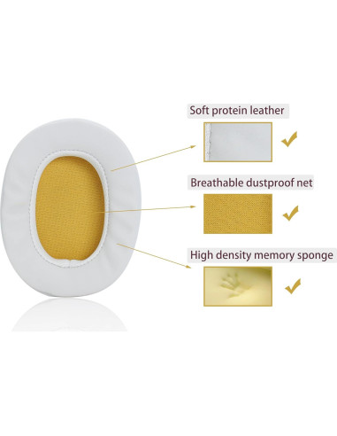 Almohadillas de Repuesto Akkiv para Auriculares Skullcandy Beige