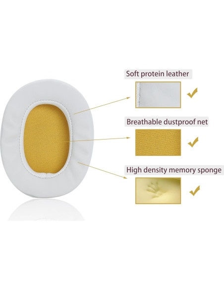 Almohadillas de Repuesto Akkiv para Auriculares Skullcandy Beige