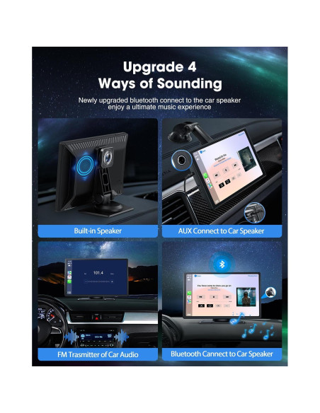 Estéreo Inalámbrico 9 Pulgadas LAMTTO con Carplay y GPS