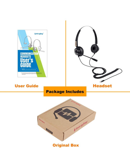 Auricular Binaural VoiceJoy RJ9 con Micrófono Cancelación Ruido