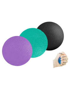 3 Pelotas Antiestrés FMELAH con 3 Niveles de Resistencia