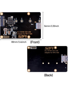 Adaptador USB 3.0 GeeekPi N06 para SSD NVMe M.2 Raspberry Pi 5 2