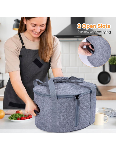 Funda para Olla de Cocción Lenta BAGSPRITE 6-8 Qt Gris