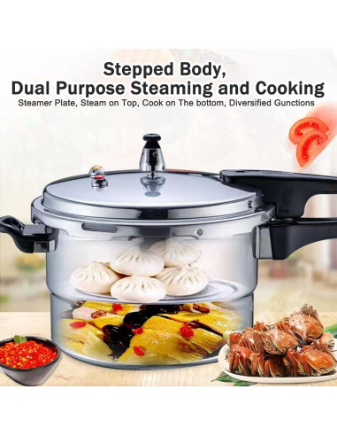 Olla a presión YZLPSYY 5L aluminio para gas e inducción