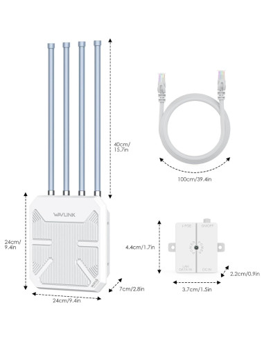 Extensor WiFi 6 WAVLINK AX3000 para Exterior IP67 4x8dBi