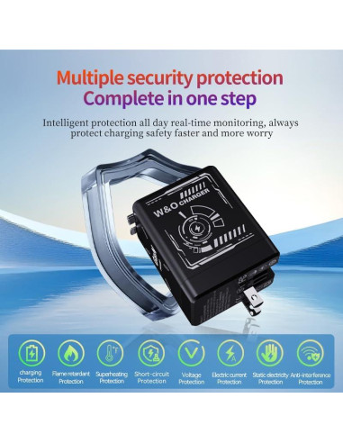 Cargador Hatalkin W&O 2 en 1 GaN 40W con Cables Retráctiles