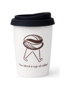 Taza de Viaje Cerámica ZEBERBO 250ml Doble Pared Aislada