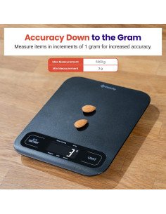 Balanza de Cocina Digital Etekcity 5000g Precisión 1g Negra 2