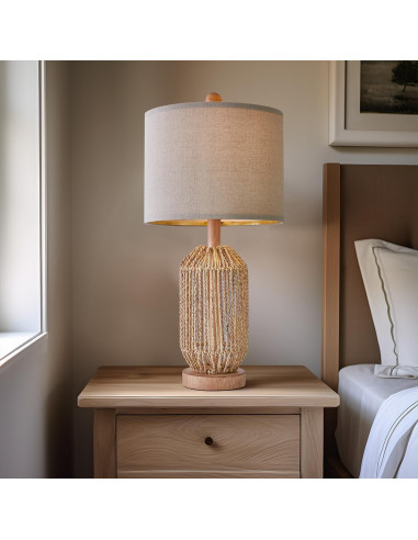 Juego de 2 Lámparas de Mesa Boho OYEARS Marrón 54.61cm