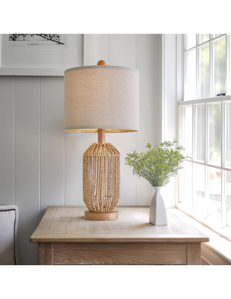 Juego de 2 Lámparas de Mesa Boho OYEARS Marrón 54.61cm