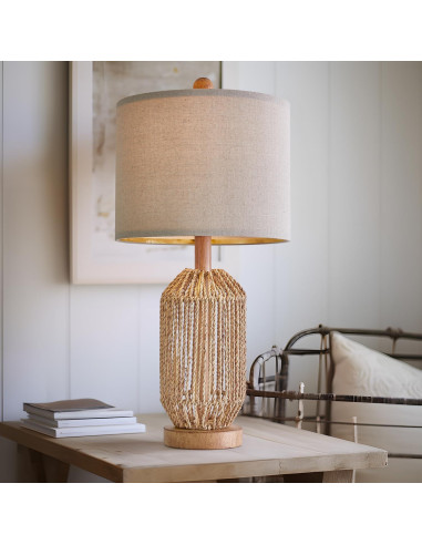 Juego de 2 Lámparas de Mesa Boho OYEARS Marrón 54.61cm