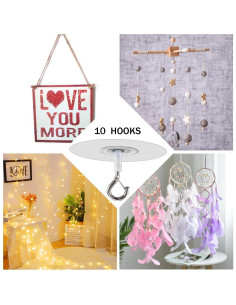 Ganchos Adhesivos de Techo Crhexpva Redondos - 10 Unidades 2